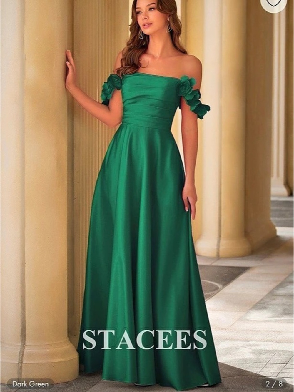 Stacees Green Maxi Dress